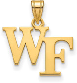 Image of 10K Yellow Gold Wake Forest University Small Pendant by LogoArt (1Y002WFU)