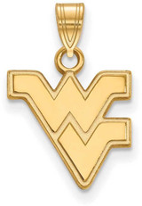 Image of 10K Yellow Gold West Virginia University Small Pendant by LogoArt