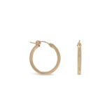 Image of 12/20 Gold-filled 2mm x 22mm Hoop Earrings