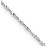 Image of 14" Sterling Silver 1mm Twisted Serpentine Chain Necklace