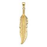 Image of 14K Feather Pendant