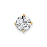 Image of 14K Gold 1ct. 6.5mm Round G H I True Light Moissanite Solitaire Slide Pendant