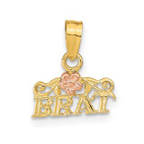 Image of 14k Rose & Yellow Gold Brat Pendant