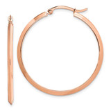 Image of 39.25mm 14k Rose Gold 39.25x37.75mm Polished Hoop Earrings