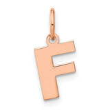 Image of 14K Rose Gold Letter F Initial Charm XNA1337R/F