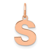 Image of 14K Rose Gold Letter S Initial Charm XNA1337R/S