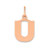 Image of 14K Rose Gold Letter U Initial Charm XNA1337R/U
