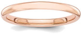 Image of 14K Rose Gold Polished 2mm Band Ring