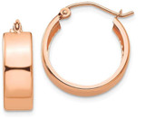 Image of 16mm 14k Rose Gold Polished Hoop Earrings TF616