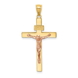 Image of 14K Two-tone Gold INRI Crucifix Pendant C4763