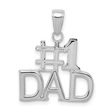 Image of 14k White Gold #1 Dad Pendant K4734W