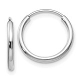 Image of 12mm 14k White Gold 1.5mm Polished Endless Hoop Earrings XY1181