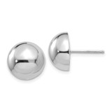 Image of 12mm 14k White Gold 12mm Half Ball Stud Post Earrings
