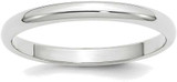 Image of 14K White Gold 2.5mm Half Round Band Ring