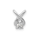 Image of 14K White Gold 2.9mm A Diamond Chain Slide Pendant