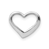 Image of 14k White Gold 2-D Floating Heart Pendant