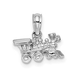 Image of 14k White Gold 3-D Miniature Train Pendant D1217W