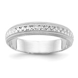 Image of 14K White Gold 3mm Design Etched Wedding Band Ring