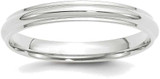 Image of 14K White Gold 3mm Half Round with Edge Band Ring