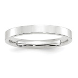 Image of 14K White Gold 3mm Standard Flat Comfort Fit Band Ring
