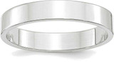 Image of 14K White Gold 4mm Lightweight Flat Band Ring