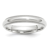 Image of 14K White Gold 4mm Milgrain Comfort Fit Band Ring