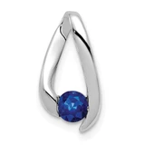 Image of 14K White Gold 4mm Sapphire Pendant