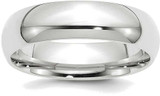 Image of 14K White Gold 6mm Comfort-Fit Band Ring