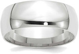 Image of 14K White Gold 8mm Lightweight Comfort Fit Band Ring