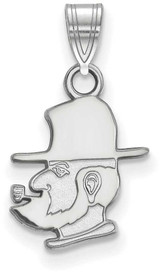 Image of 14K White Gold Appalachian State University Small Pendant by LogoArt (4W015APS)
