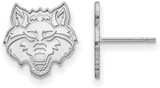 Image of 14K White Gold Arkansas State University Small Post Earrings by LogoArt