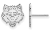 Image of 14K White Gold Arkansas State University Small Post Earrings by LogoArt
