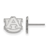 14K White Gold Auburn University X-Small Post Earrings by LogoArt (4W008AU)