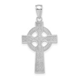 Image of 14k White Gold Celtic Cross Pendant K5048W