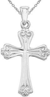 Image of 14K White Gold Cross Pendant (Chain NOT included)
