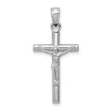Image of 14K White Gold Crucifix Pendant D3227