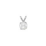 Image of 14k White Gold Cultured Freshwater Pearl Pendant (Chain NOT included)