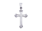 Image of 14K White Gold Diamond Cross Pendant (Chain NOT included) (CM-P9100W)