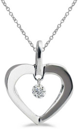 Image of 14K White Gold Diamond Dashing Diamonds Pendant (Chain NOT included) (CM-P8402W)