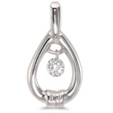 Image of 14K White Gold Diamond Dashing Diamonds Pendant (Chain NOT included) (CM-P8598W)