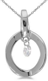 Image of 14K White Gold Diamond Dashing Diamonds Pendant (Chain NOT included) (CM-P8824W)