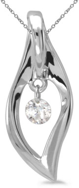 Image of 14K White Gold Diamond Dashing Diamonds Pendant (Chain NOT included) (CM-P8832W)