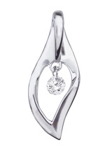 Image of 14K White Gold Diamond Dashing Diamonds Pendant (Chain NOT included) (CM-P8832W)