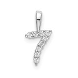 Image of 14K White Gold Diamond Number 7 Pendant PM8369-7-009-WA