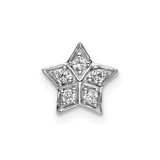 Image of 14k White Gold Diamond Star Slide Pendant