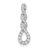 Image of 14K White Gold Diamond Twist Chain Slide Pendant