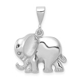 Image of 14K White Gold Elephant Pendant WCH100