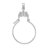 Image of 14K White Gold Filigree Charm Holder Pendant