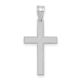Image of 14K White Gold Florentine Latin Cross Pendant XWR9