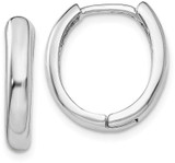 Image of 10mm 14K White Gold Hinged Hoop Earrings TH266